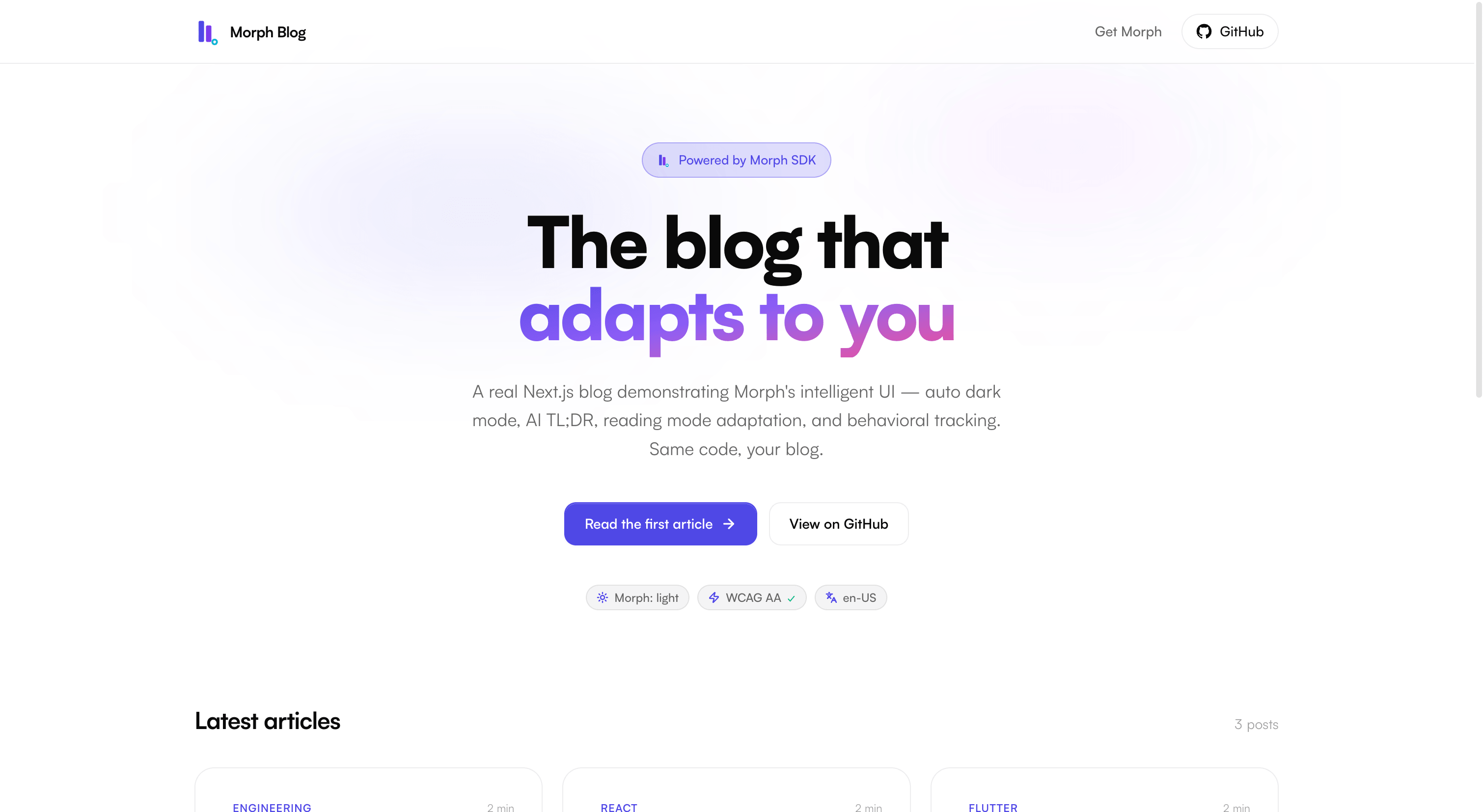 Smart Blog with AI dark mode